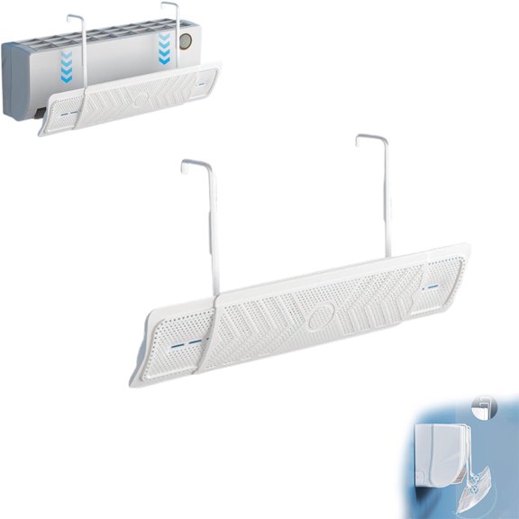 Retractable Air Conditioner Air Deflector, Telescopic Anti Blast Baffle for Home AC Vents, 3-in-1 Adjustable Wind Direction Shield, Anti-Wind Direct Blowing