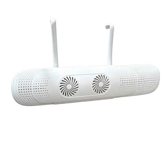Retractable Air Conditioner Deflector with Built-in Fans, Adjustable AC Wind Shield for Wall-Mounted Units, Prevents Direct Blow and Condensation, Enhances Air Circulation White
