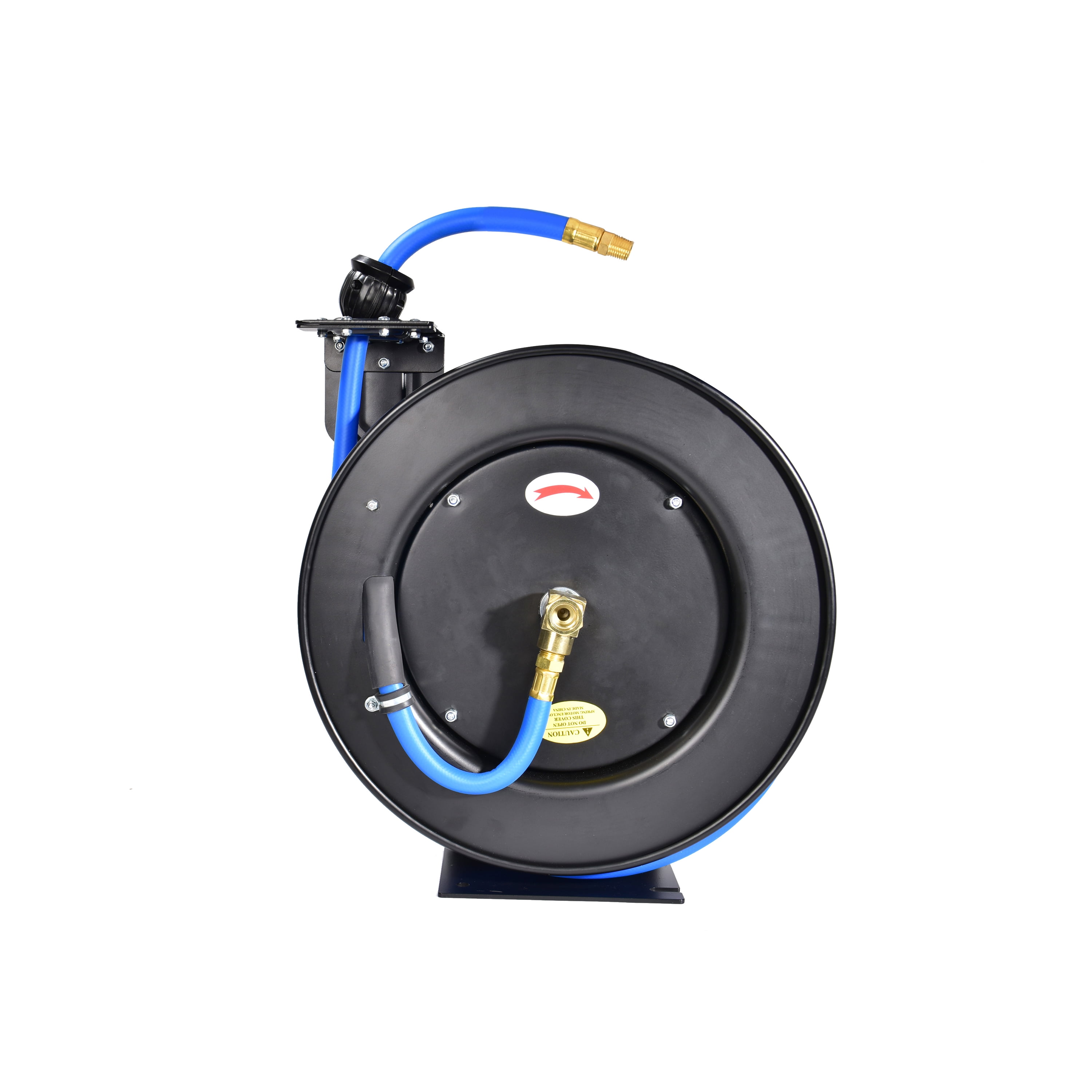 Retractable Air Hose Reel, 1/2 Inch x 50' Ft Wall Mount Auto