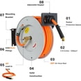 thumbnail image 1 of Retractable Air Hose Reel, 3/8 IN x 50FT Hybrid Air Hose Max 300 PSI, Air Compressor Hose Reel with 5 ft Lead in, Ceiling/Wall Mounted Air Hose Reel,Heavy Duty Air Tool$$Tools & Hardware, 1 of 14