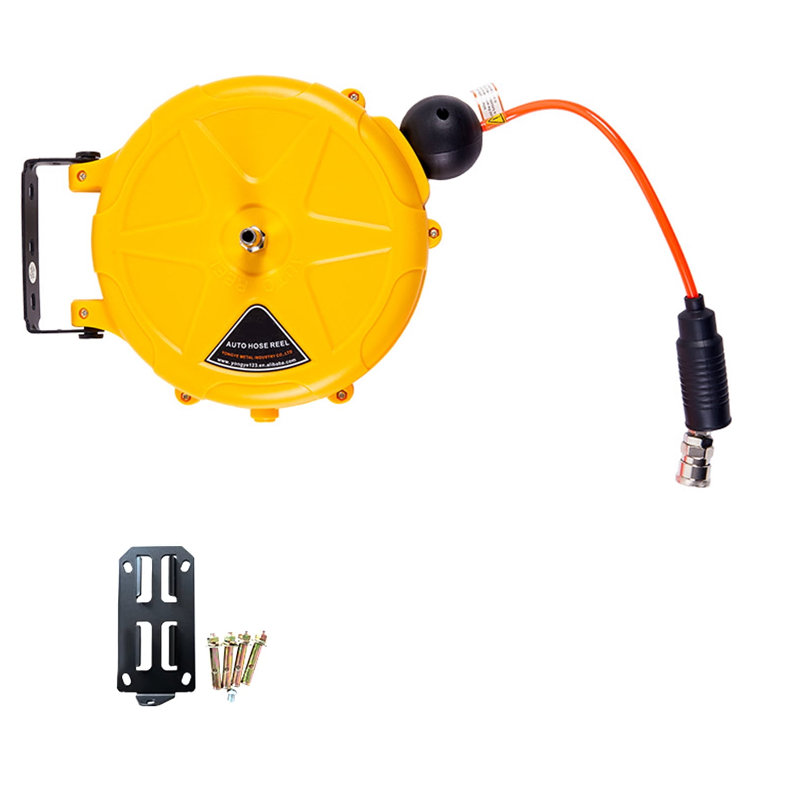 Retractable Air Hose Reel Heavy Duty Air Compressor Hose Reel Ceiling Wall Mount for Garage Workshop Studio