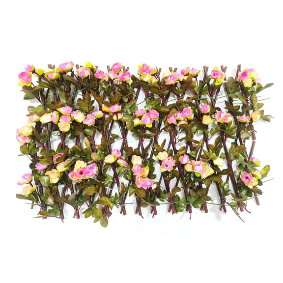 Retractable Artificial Hedge Privacy Fence Panel 15.75x7.87 Inch, Lifelike Plastic Green Leaf Screen Decor for Garden Balcony Courtyard Outdoor Enclosure