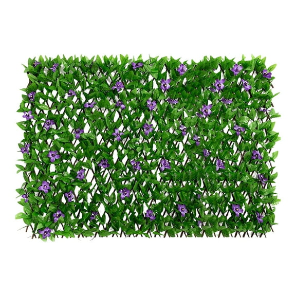 Retractable Artificial Leaf Wood Fence, Material, Natural Decoration, No Maintenance, for Garden, Courtyard & Privacy Enhancement