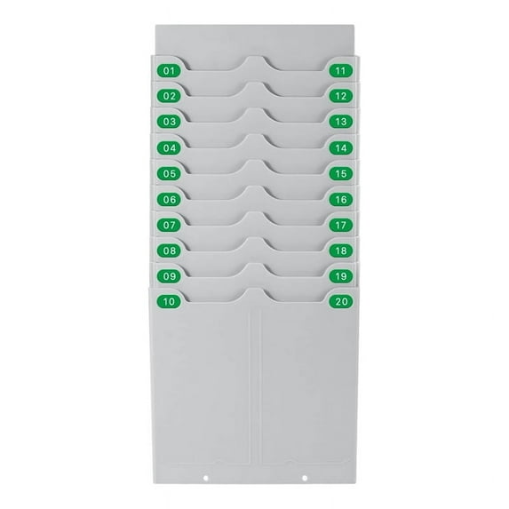 Retractable Attendance Rack Punch Card Holder Attendance Card Holder 20 Position Punch Card Holder Card Holder Employee