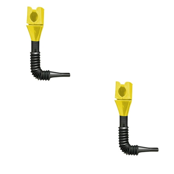 Retractable Auto Funnel, Czzoypi Flexible Self Driving Emergency Tool, 2PC Plastic Oil Funnel Kit for Leak-Proof Fluid Transfer, Yellow