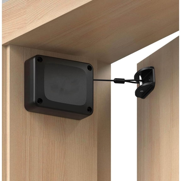 Retractable Automatic Door Closer for Sliding Glass, Screen, Single & Double Doors with Strong Spring Tension, Easy Install