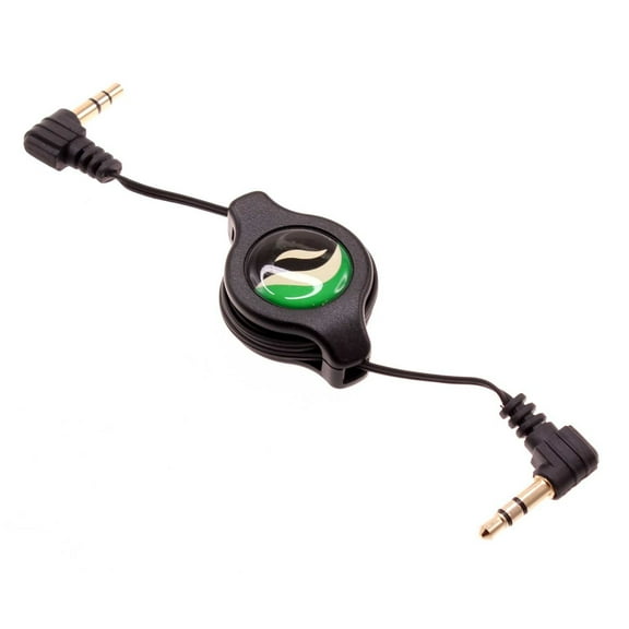 Retractable Aux Cable For Verve Connect, ZMax 11 - 3.5mm Adapter Car Stereo Aux-in Audio Cord Speaker Jack Wire Black for Consumer Cellular Verve Connect, ZMax 11