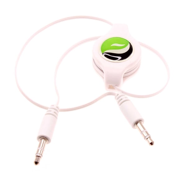Retractable Aux Cable for Motorola Moto G Power 5G (2024)/(2023)/(2022)/(2021) - 3.5mm Adapter Car Stereo Aux-in Audio Cord Speaker Jack Wire