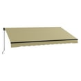 thumbnail image 1 of Retractable Awning 12x10 UV Protection Sunshade Beige - Patio Deck Balcony Cover, 1 of 9