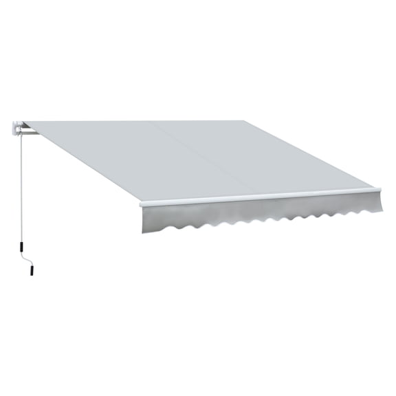 Retractable Awning 12x8 ft, Patio Sun Shade Shelter with Crank, UV & Water-Resistant