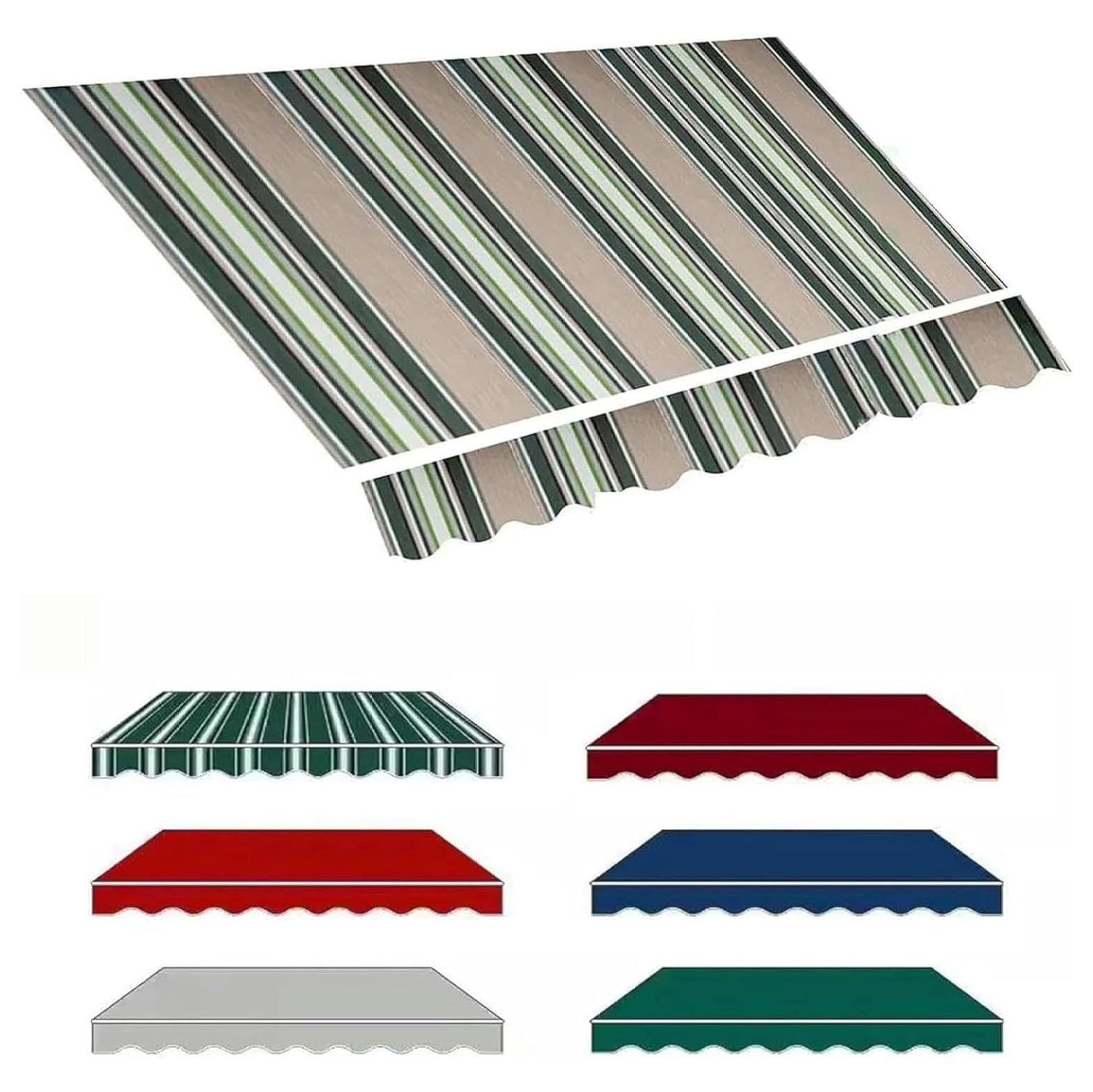 Retractable Awning Patio Sun Shade Shelter Replacement Fabric Top Cover（Fabric ） WaterResistant