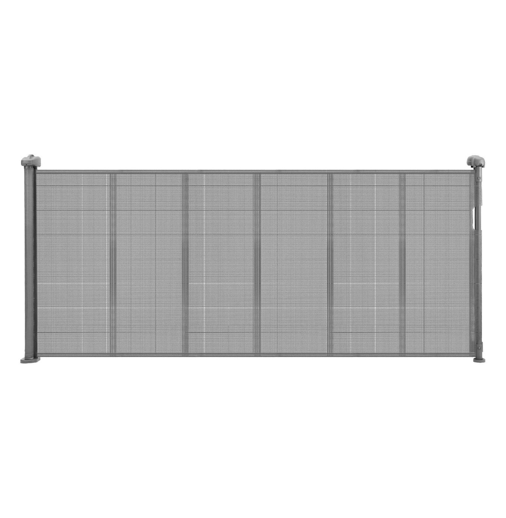 Retractable Baby Gate 71" Wide, 34" Tall - Gray Safety Gate for Kids & Pets