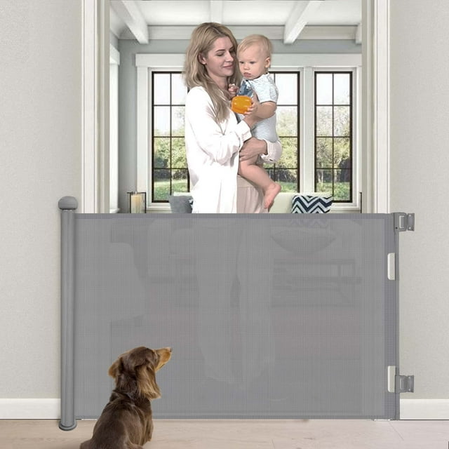 Retractable Baby Gate, Extra Wide Baby Safety Gates,33" Tall, Extends