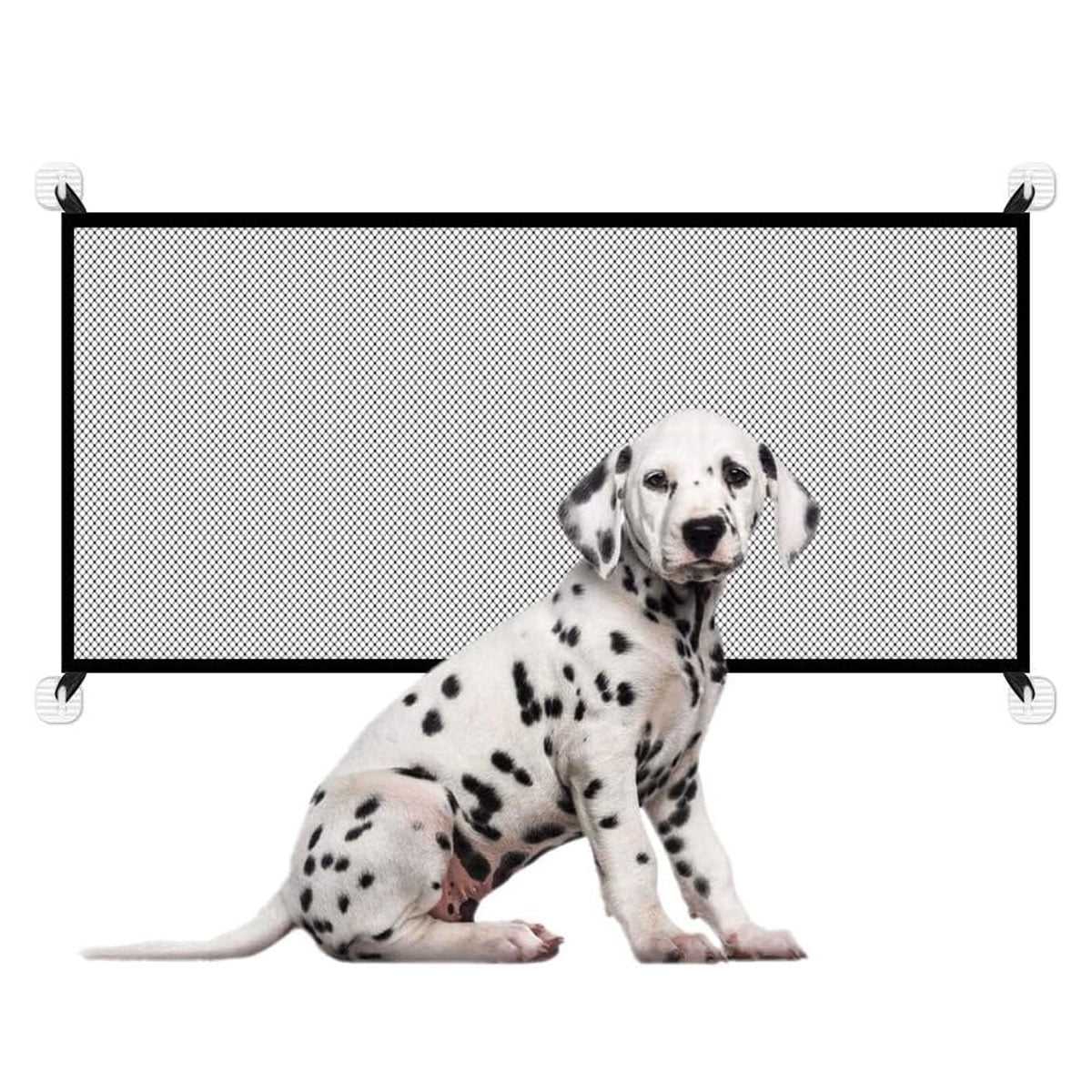 Dog Gate Pet Gate for Stairs Doorways, Portable Folding Mesh Gate for Hallways, Indoor and
