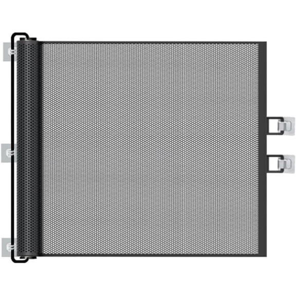 Retractable Baby Gate or Mesh Dog Gate, 78cm Tall Easy to Use Pet Fence for The House Stairs Doorways Hallways Indoor Outdoor, No Drilling (Fits 0~130CM Wide Openings)