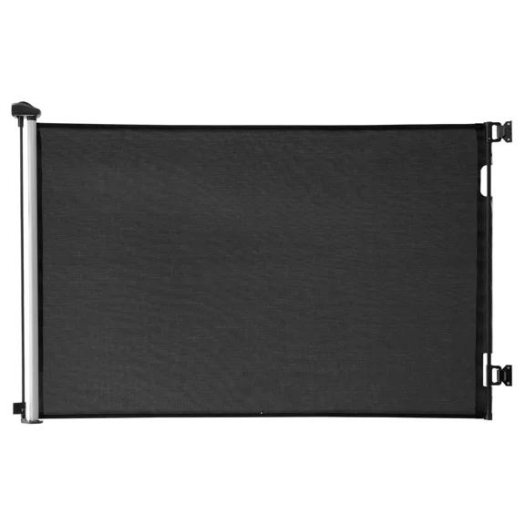 Retractable Baby Gate for Stairs and Hallways-57 Inch Wide,38.5 Inch Tall with Security Lock,Easy Walk-Through Design,Mesh Dog Gate for Indoor/Outdoor Use,Black