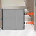 thumbnail image 1 of Retractable Baby Gates for Doorways, Mesh Dog Gate for Stairs, Pet Gate Indoor, Extends to 51.18" Wide 30.7" Tall, Safety Toddlers Gates for Hallways, Indoor & Outdoor Use, Black, 1 of 9