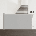 thumbnail image 1 of Retractable Baby Safety Gate,Extra Wide Mesh Dog Pet Gate Extends to 120" Wide, Indoor & Outdoor Child Gates for Stair&Doorways, Grey, 1 of 11