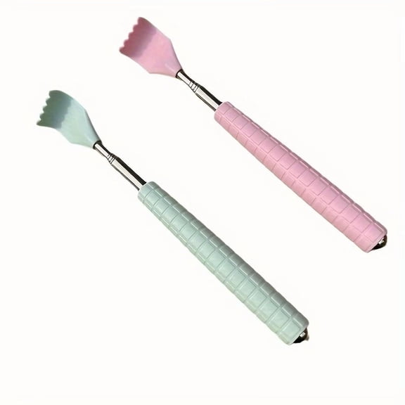 Retractable Back Scratcher - Stainless Steel Acupoint Massager with Ergonomic Rubber Handle, Extends to 27.17 Inches for Ultimate Comfort