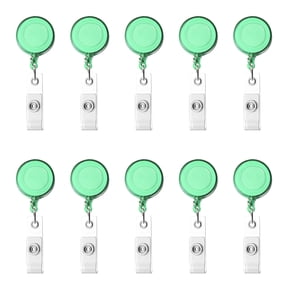 Retractable Badge Holder 10 Pack Multicolor 25.6in Extension Clip for ID Card Keychain Nurse Office Student Staff Secure Belt Pocket Badge Scroll Durable Plastic Accessory
