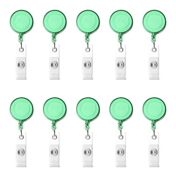 Retractable Badge Holder 10 Pack Multicolor 25.6in Extension Clip for ID Card Keychain Nurse Office Student Staff Secure Belt Pocket Badge Scroll Durable Plastic Accessory
