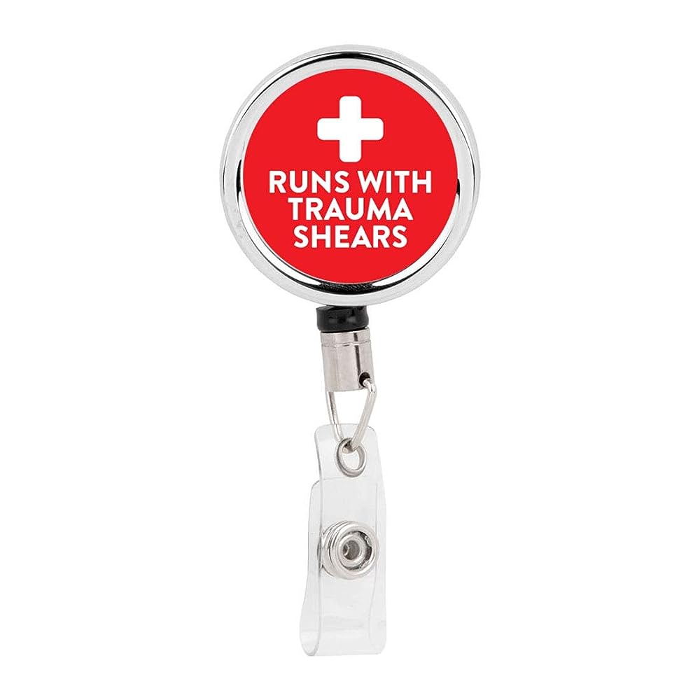 Retractable Badge Holder with Clip, Duty Metal Name ID Key Belt Clip