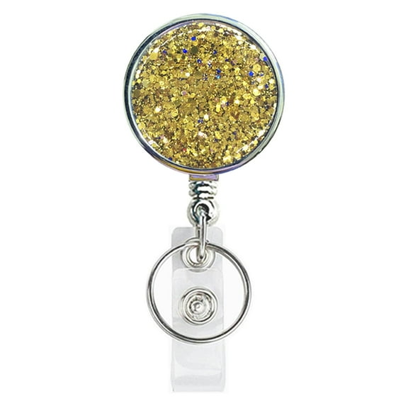 Retractable Badge Holder, Lightweight Plastic Badge Reel Retractable Card Holder with Key Ring Backing Belt Clip