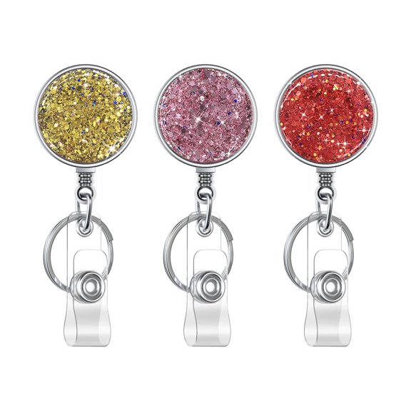 Retractable Badge Holder, Lightweight Plastic Badge Reel Retractable Card Holder