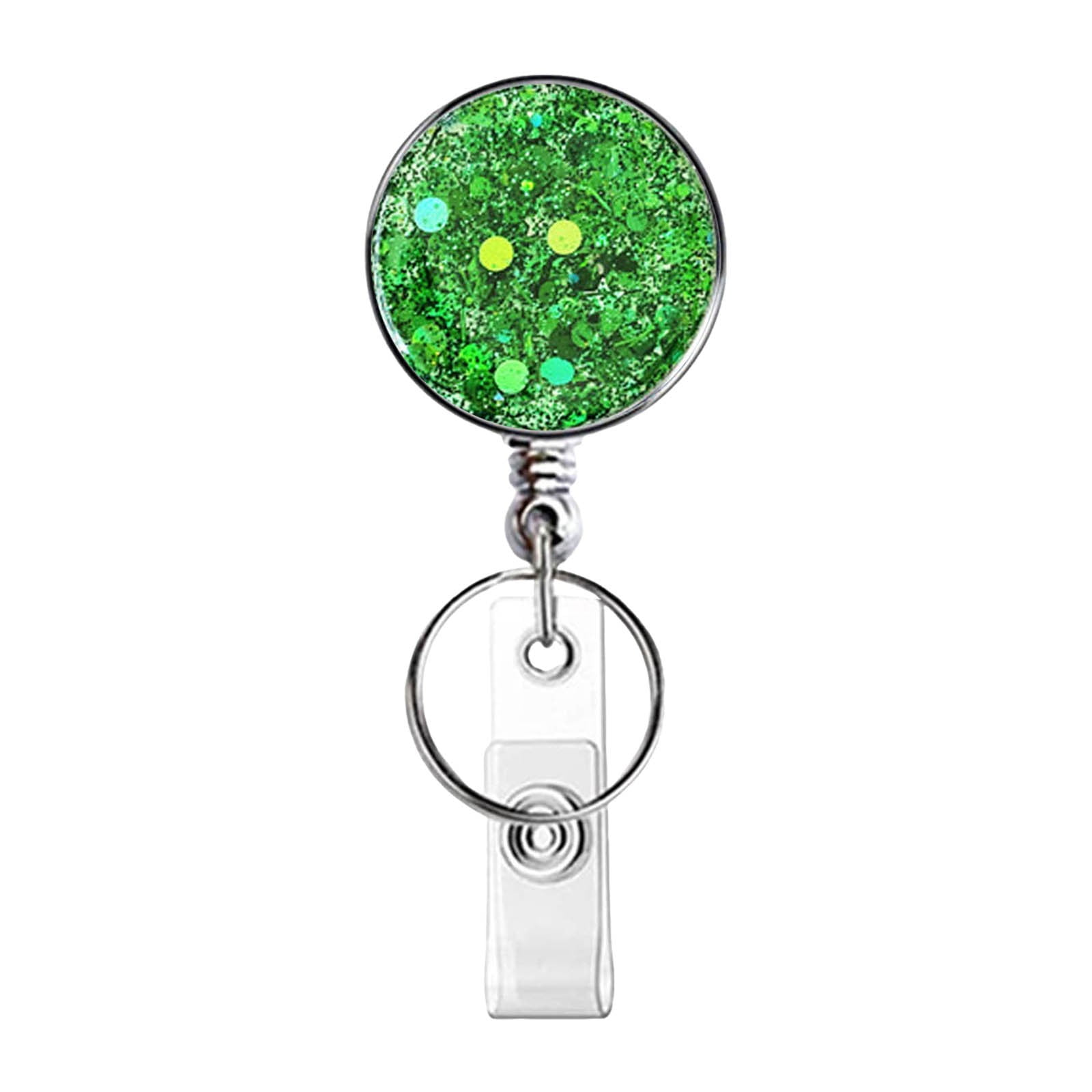 Retractable Badge Holder Lightweight Badge Reel Retractable Card Holder With Key Ring Backing