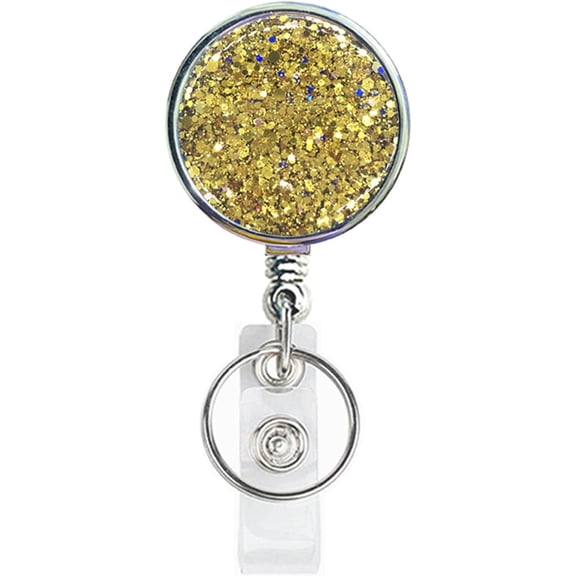 Retractable Badge Holder, Retractable Badge Reels,Lightweight Plastic Badge Reel Card Holder with Key Ring Backing Belt Clip for Nurse,Volunteer,Teacher,Student(1 Pack Silver)