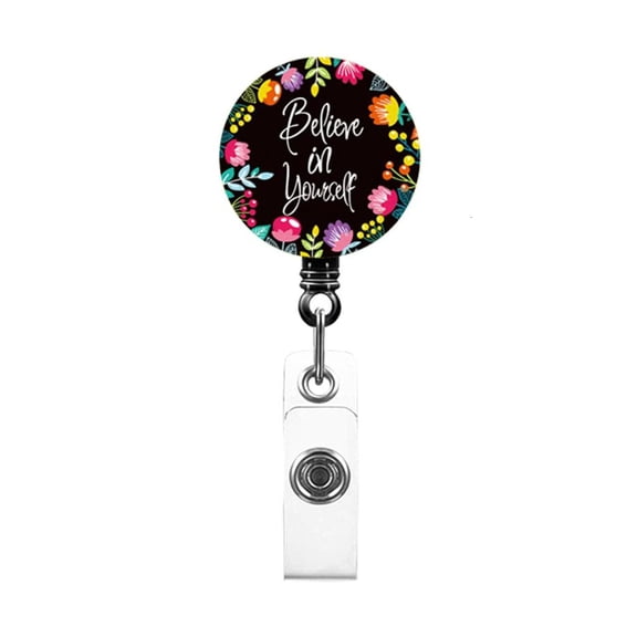 Retractable Badge Holder with Metal Clip ABS Card Badge Holder for Nurse Doctor