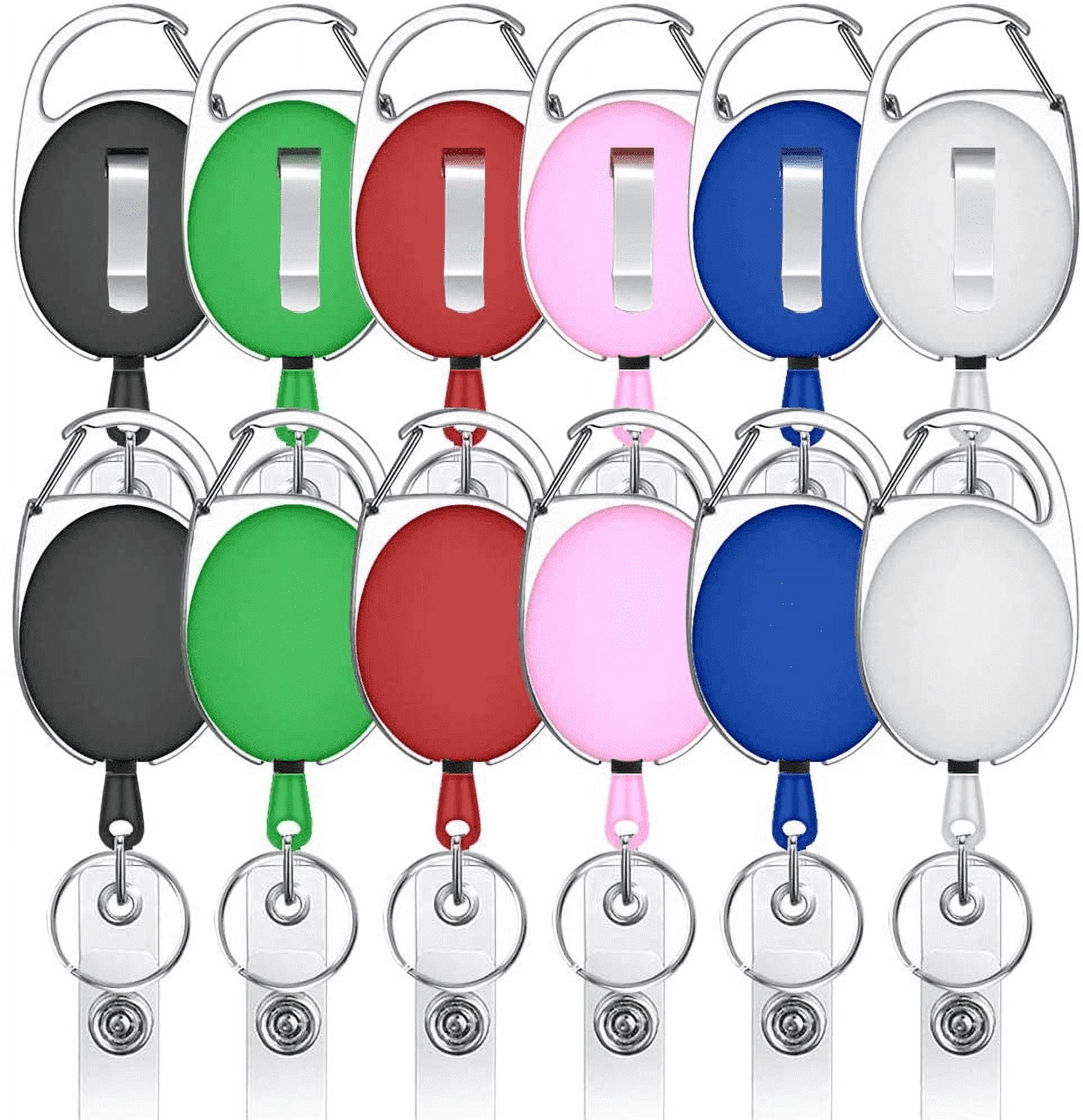 Stainless Steel Clips 20 pcs id Badge Retractable Badge Reel Badge