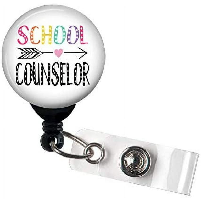 Retractable Badge Reel - School Counselor - Badge Holder