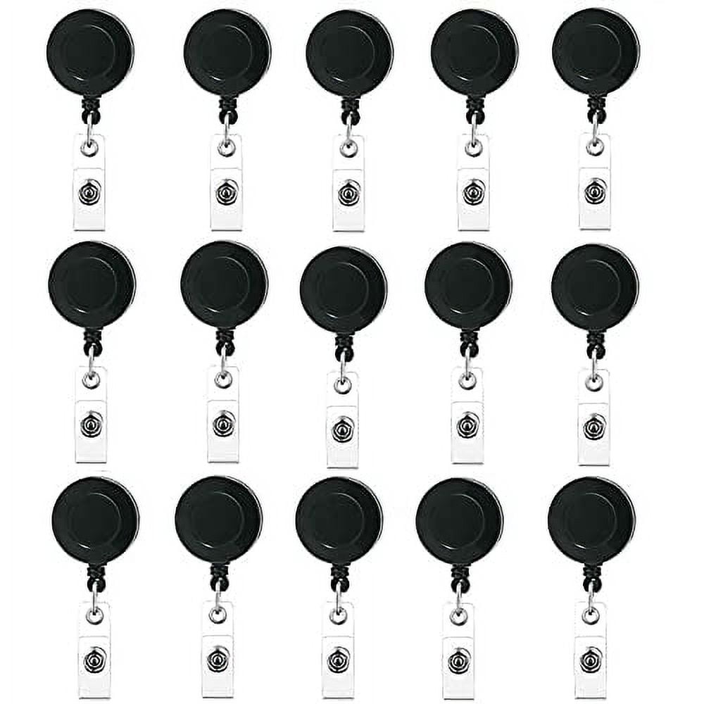 Retractable Badge Reels,30 Pack Badge Clips Holder for Name ID Card Key