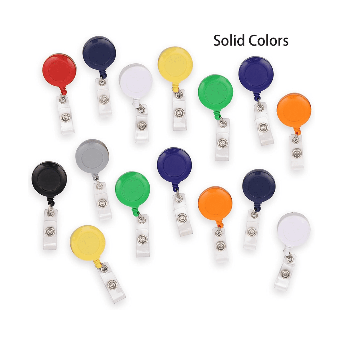Retractable Badge Reels, 30 Pack Colorful Badge Clips Holders for Name