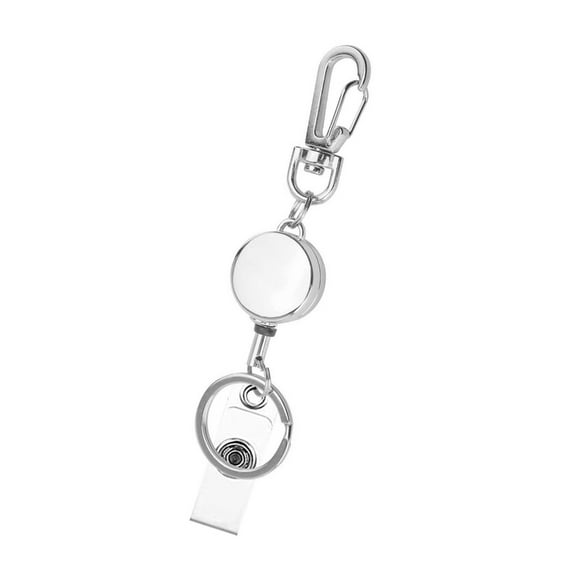 Retractable Badge Reels Retractable Keyring Badge Holder with Belt Clip Extendable Keychain Badge Card Holder Clip