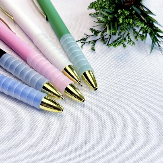Retractable Ballpoint Black Pens Medium Point Soft Grip for Writing Note Taking Daily Office Essentials
