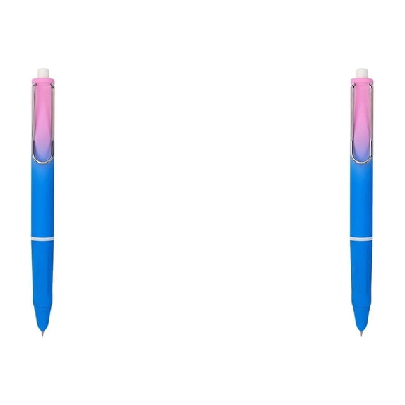 Retractable Ballpoint Pen 0.38Mm, Refillable ink Writing Pen with Gold Nib, Smooth Writing for Daily Office Schol Home Use, Fashion Gradient Color (2 Pack)