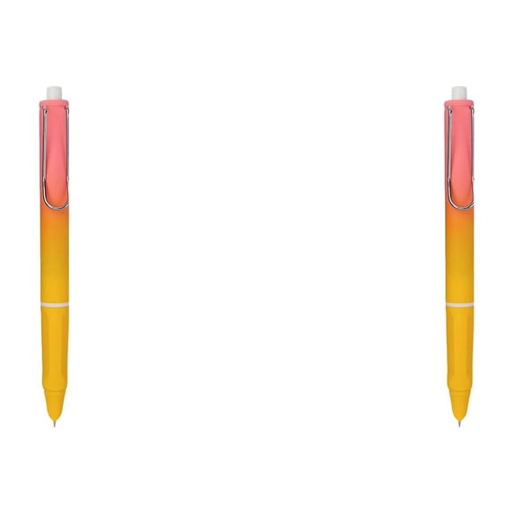 Retractable Ballpoint Pen 0.38Mm, Refillable ink Writing Pen with Gold Nib, Smooth Writing for Daily Office Schol Home Use, Fashion Gradient Color (2 Pack)