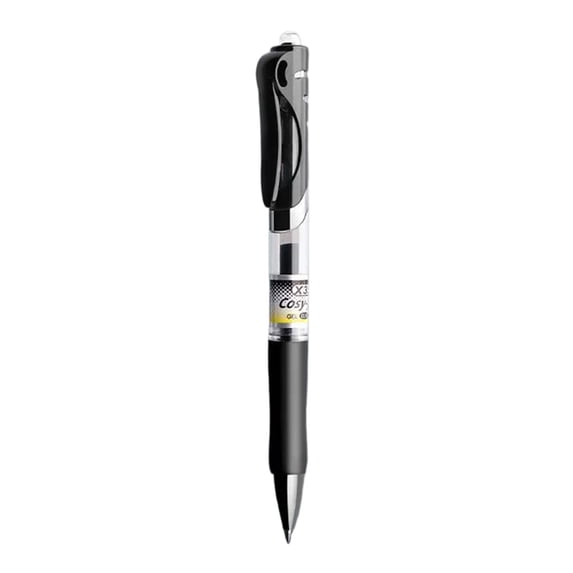 Retractable Ballpoint Pen with 0.5mm Glitter Gel Ink Refill and 2ml Ink Cartridge; Suitable for Writing, Drawing, Doodling, Office Work, Studying, And Classroom Use (Black).