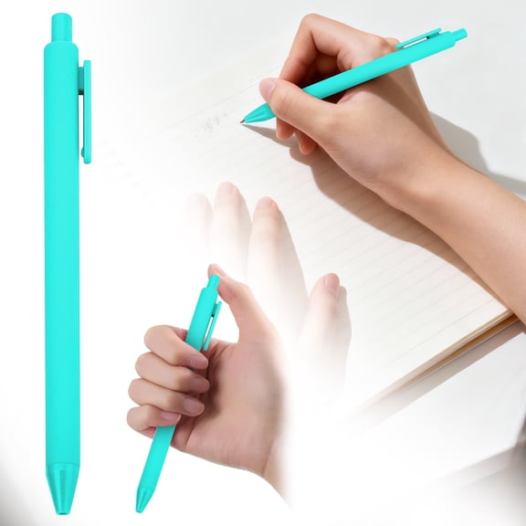 Retractable Ballpoint Pen, 1 Pc Medium Point 1.0mm Black Ink Pen, Smooth Ink Rollerball Pen, Comfortable Writing Pen for Exam Prep, Journaling, Note-Taking and Daily General Use, Teal
