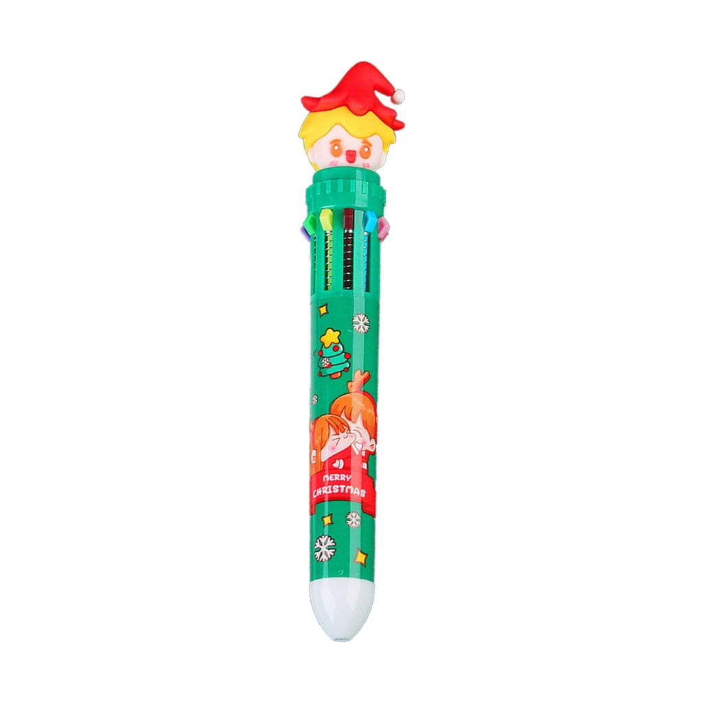 Retractable Ballpoint Pen 10Colorin1 Write Smoothly for Boy Girl