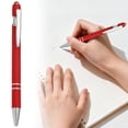 thumbnail image 1 of Retractable Ballpoint Pen Red Ink Click Pen with Comfort Grip Medium Point 1mm Smooth Writing Office Pen for Daily Use 1 Pen, 1 of 6