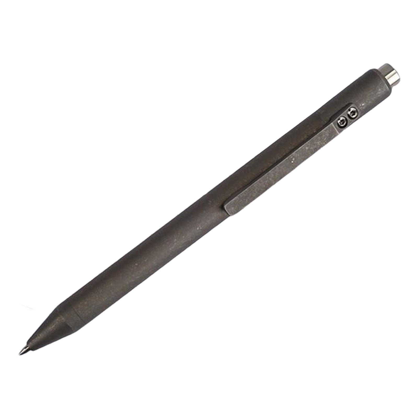 Retractable Ballpoint Pen Titanium Alloy Replaceable Pen Refill Pen Portable Pocket Ink Gift Action Pen for C