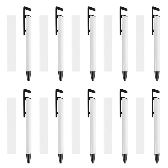 Retractable Ballpoint Pen with Shrink Films, Sublimation Pens Blank
