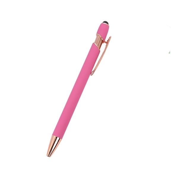 Retractable Ballpoint Pen with Stylus Tip for Touchscreen Devices Smooth Writing Metal Clip Sleek Barrel Design