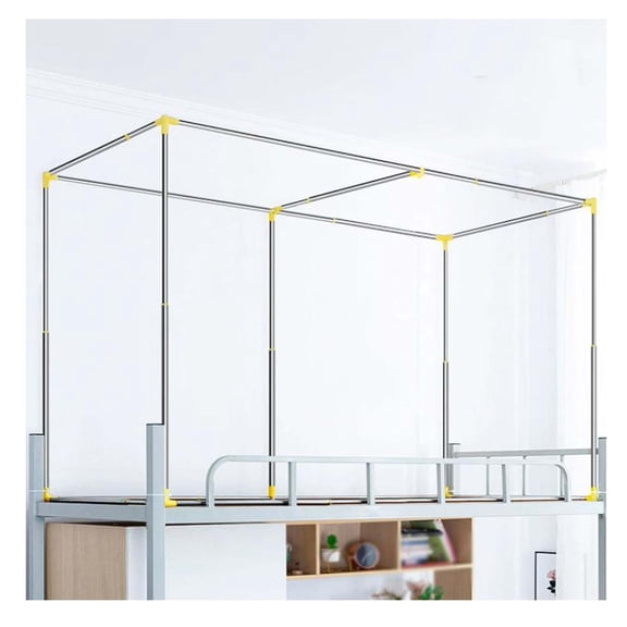 Retractable Bed Canopy Frame Post,Mosquito Net Bracket,Metal Frame Poles, For Student Dormitory Twin Top Bunk