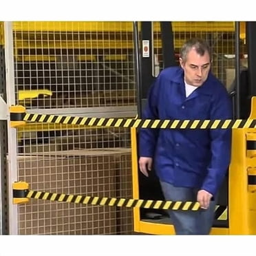 RSBFER Retractable Belt Barrier - 10M Magnetic Wall Mount For Crowd Control & Safety
