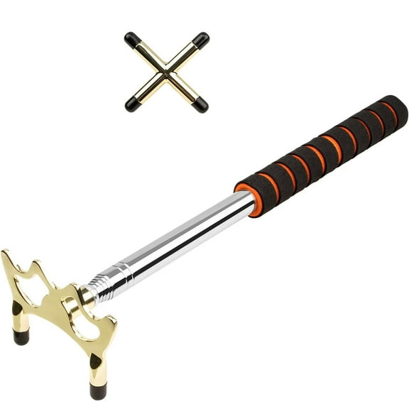Retractable Billiards Cue Bridge,Pool Table Accessories,Expandable Billiards Pool Stick,Rest with Removable Brass Bridge Head
