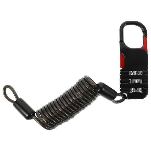 Retractable Black 3 Digit Combination Bike Lock Cable for Bicycle Travel Luggage Stroller Motorbike Electric Scooter Security